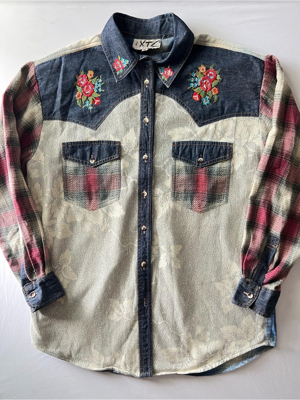 Vintage XTC Embroidered Denim shirt